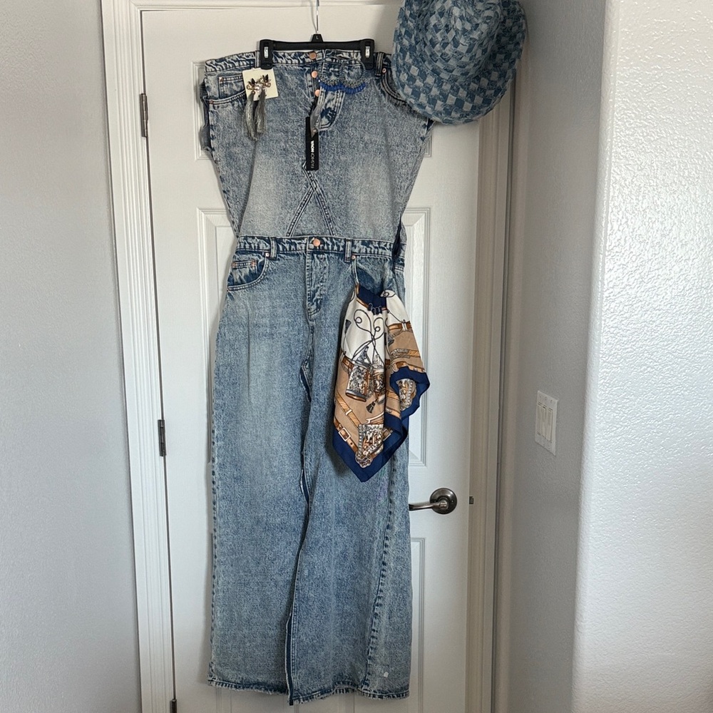 Fashion Nova Light Blue Women's Jeans Overalls